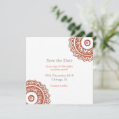 Save the Date Hochzeitskarte weiß (Stehend Vorderseite)