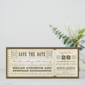 Save the Date Hochzeitskarten für Jahrgänge (Stehend Vorderseite)