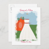 Save the Date Hochzeitskarten, Prinzessin Bride Ankündigungspostkarte (Vorne/Hinten)