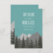 Save the Date Hochzeitskartentreppen und -gebirge (Vorne/Hinten)