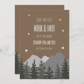 Save the Date Hochzeitskartentreppen und -gebirge (Vorne/Hinten)