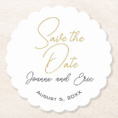 Save the Date Hochzeitskneipe Untersetzer (Vorderseite)