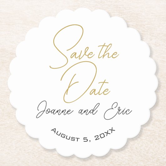 Save the Date Hochzeitskneipe Untersetzer (Vorderseite)