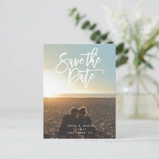 Save the Date Hochzeitskollektion mit Postkarten (Stehend Vorderseite)