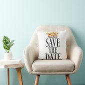 Save the Date Hochzeitskrone Kissen (Stuhl )