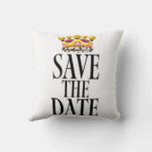 Save the Date Hochzeitskrone Kissen (Rückseite)