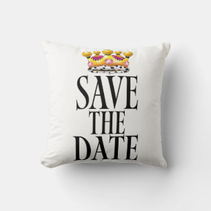 Save the Date Hochzeitskrone Kissen