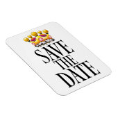 Save the Date Hochzeitskrone Magnet (Rechte Seite)