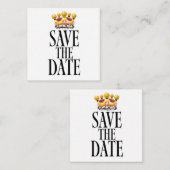 Save the Date Hochzeitskrone Mitteilungskarte (Vorne/Hinten)