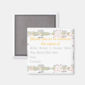 Save the Date Hochzeitsmagnet (Hochzeitsmontage) Magnet (Vorderseite/Rückseite)