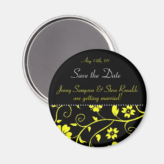 Save the Date - Hochzeitsmagnet Magnet (Vorderseite/Rückseite)