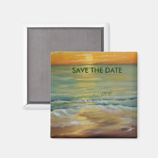 SAVE THE DATE Hochzeitsmagnet Magnet (Vorderseite/Rückseite)