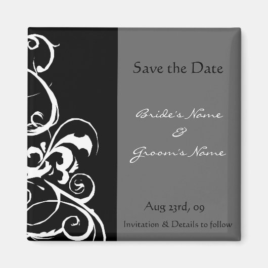 Save the Date - Hochzeitsmagnet Magnet (Vorne)