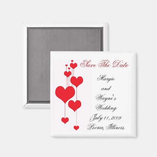 Save the Date Hochzeitsmagnet-Vorlage Magnet (Vorderseite/Rückseite)