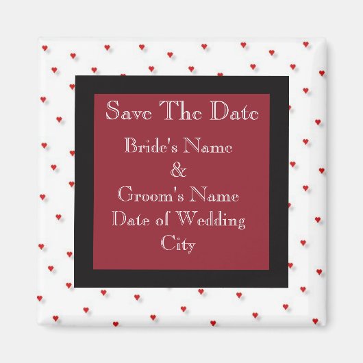 Save the Date Hochzeitsmagnet-Vorlage Magnet (Vorne)