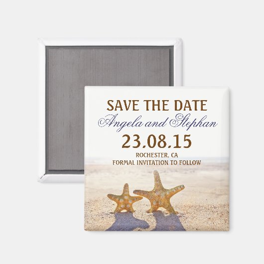 Save the Date Hochzeitsmagnete Magnet (Vorderseite/Rückseite)