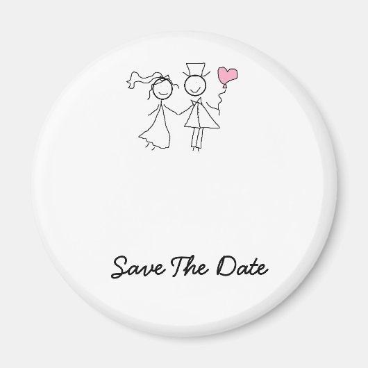 Save the Date Hochzeitsmagnete Magnet (Vorne)