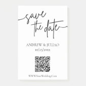 "Save the Date" Hochzeitsnotizen Post-it Klebezettel (Vorderseite)