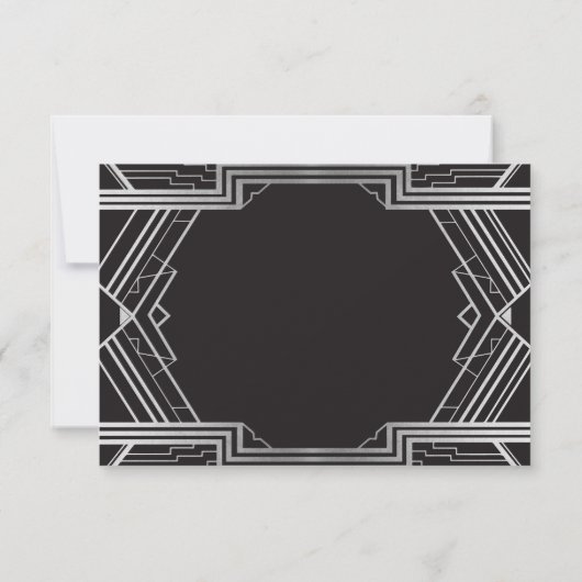 Save the Date Hochzeitsparty Zwanziger Silber der  (Rückseite)