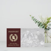 Save the Date Hochzeitspass (Stehend Vorderseite)