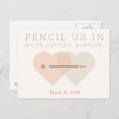 Save the Date Hochzeitspostkarte Ankündigungspostkarte (Vorne/Hinten)