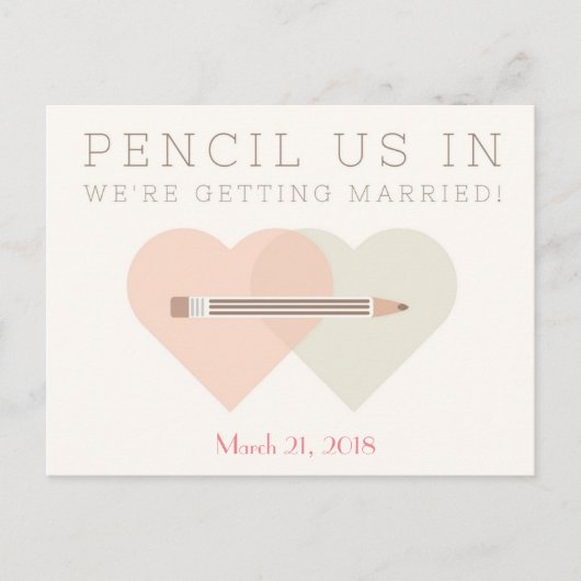 Save the Date Hochzeitspostkarte Ankündigungspostkarte (Vorderseite)