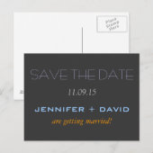 Save the Date Hochzeitspostkarte Ankündigungspostkarte (Vorne/Hinten)