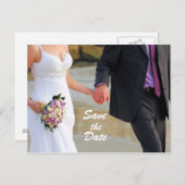 Save the Date Hochzeitspostkarte Ankündigungspostkarte (Vorne/Hinten)