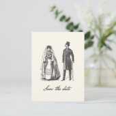 Save the Date Hochzeitspostkarte Ankündigungspostkarte (Stehend Vorderseite)