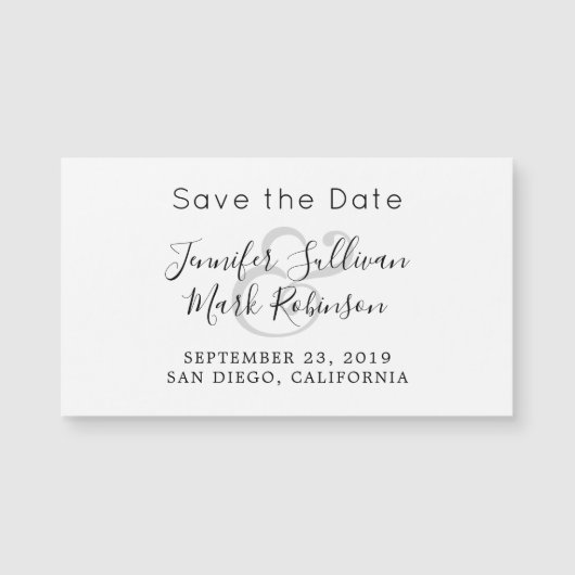 Save the Date Hochzeitsschablone Magnetkarte (Vorderseite)