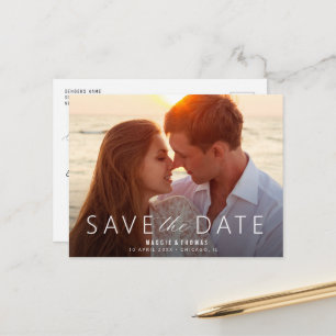 Save the Date Hochzeitsschrift Postkarte