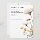 Save the Date Hochzeitsstift-Wildblume-Foto (Rückseite)