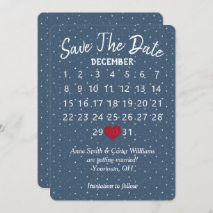 Save the Date Hochzeitstag - Star-Schneeflocken Einladung