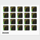 Save the Date Hochzeitsticker Quadratischer Aufkleber (Blatt)