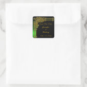 Save the Date Hochzeitsticker Quadratischer Aufkleber (Tasche)