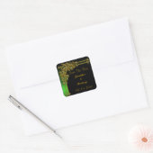 Save the Date Hochzeitsticker Quadratischer Aufkleber (Umschlag)