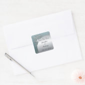 Save the Date Hochzeitsticker Quadratischer Aufkleber (Umschlag)