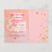 Save the Date, Hochzeitstorte Ankündigungspostkarte (Rückseite)