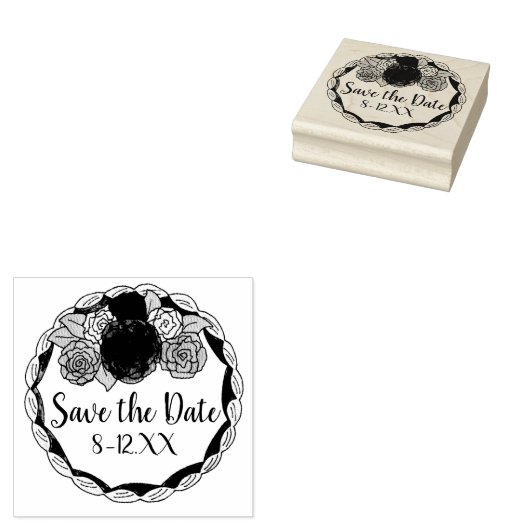 Save the Date Hochzeitstorte Liebe Gummi Briefmark Gummistempel (Stempel)