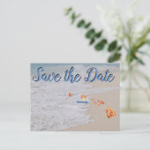 Save the Date Honolulu Hawaii Wedding Postkarte (Stehend Vorderseite)