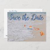 Save the Date Honolulu Hawaii Wedding Postkarte (Vorne/Hinten)