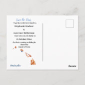 Save the Date Honolulu Hawaii Wedding Postkarte (Rückseite)