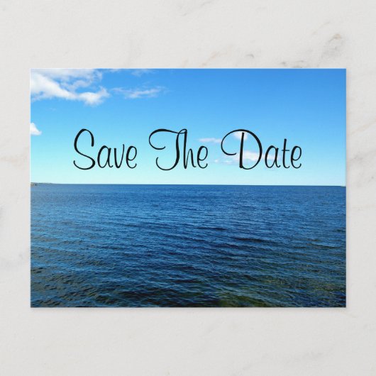 Save The Date Horizon Postkarte (Vorderseite)