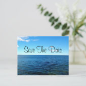 Save The Date Horizon Postkarte (Stehend Vorderseite)