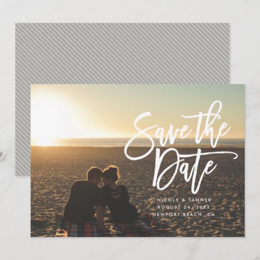 Save the Date, horizontal, Landschaft Date (Vorne/Hinten)