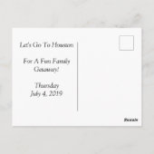Save the Date - Houston - Postkarte (Rückseite)