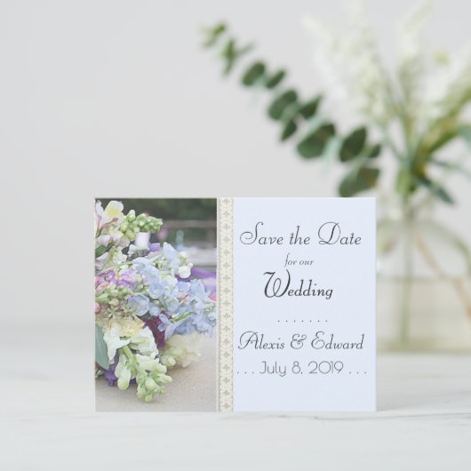 Save the Date - Hübsch Postkarte (Stehend Vorderseite)