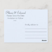 Save the Date - Hübsch Postkarte (Rückseite)