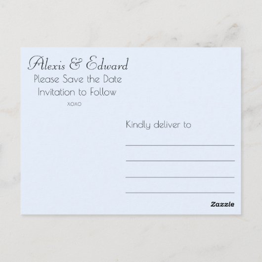 Save the Date - Hübsch Postkarte (Rückseite)