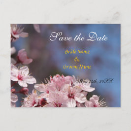 Save the Date, hübsche Frühlingskirsche Blume Ankündigungspostkarte